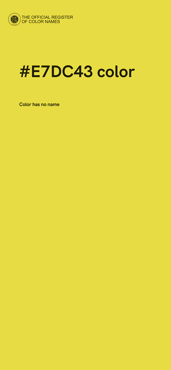 #E7DC43 color image