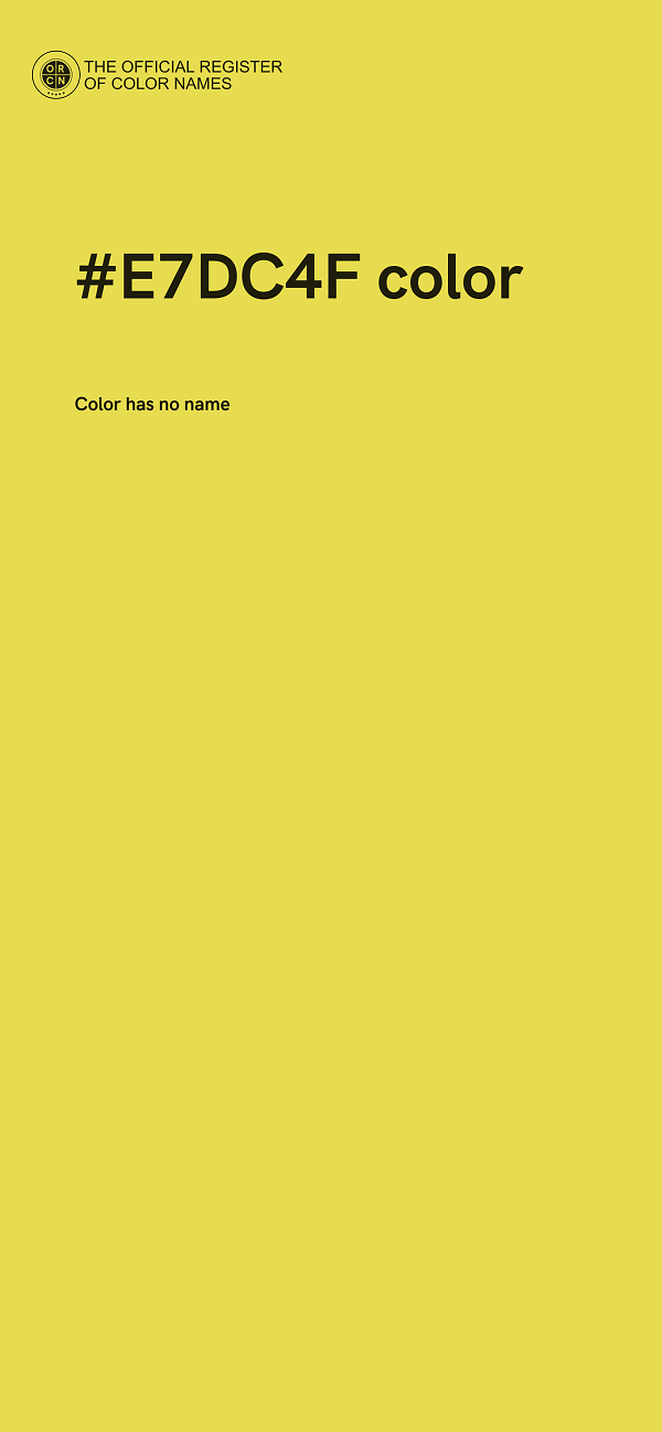 #E7DC4F color image