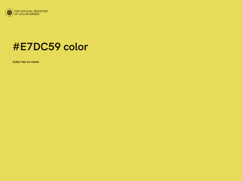 #E7DC59 color image
