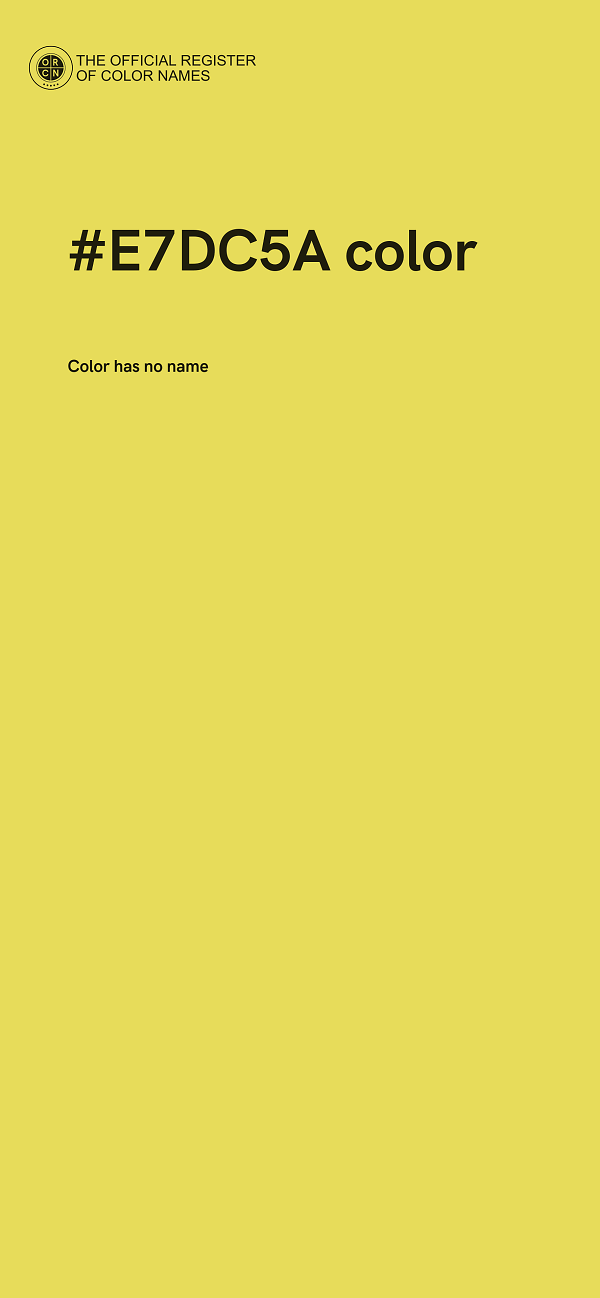 #E7DC5A color image