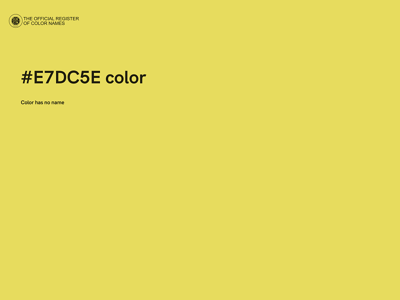 #E7DC5E color image