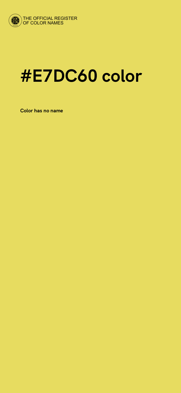 #E7DC60 color image