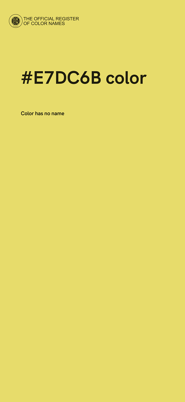 #E7DC6B color image