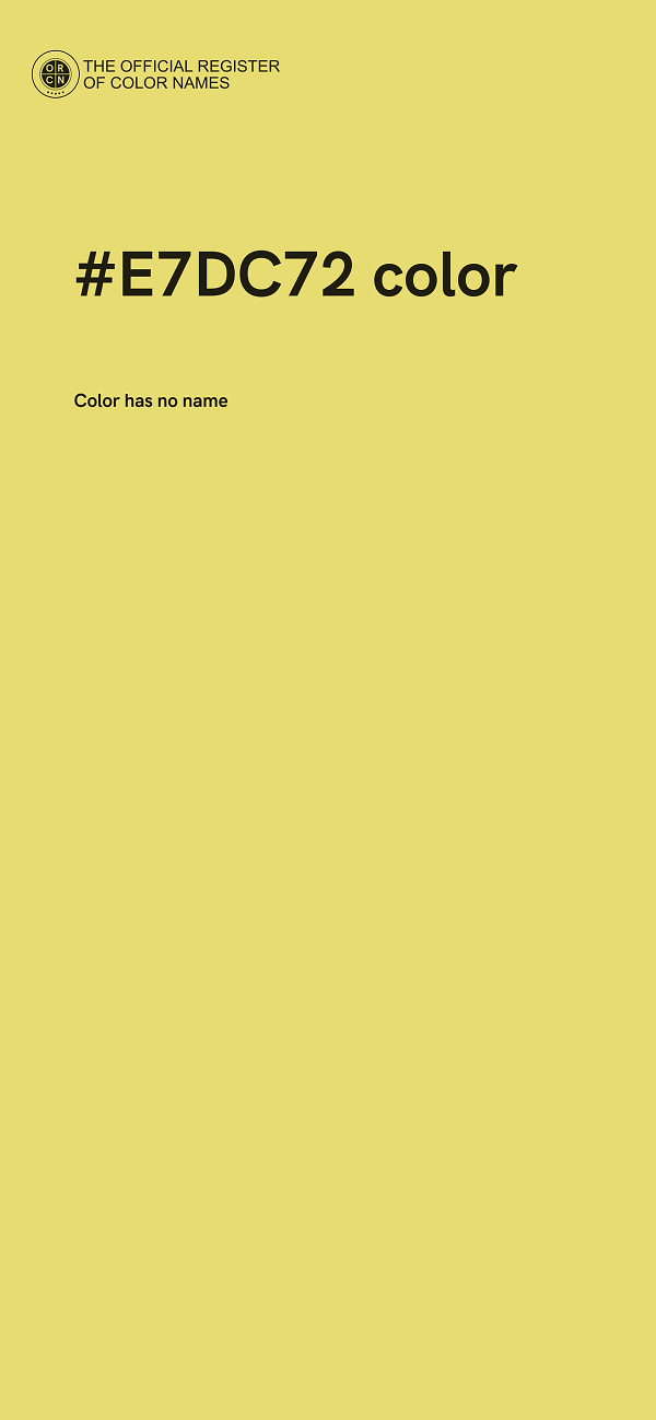 #E7DC72 color image