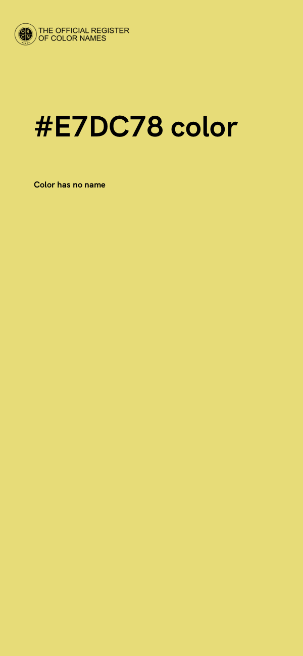 #E7DC78 color image
