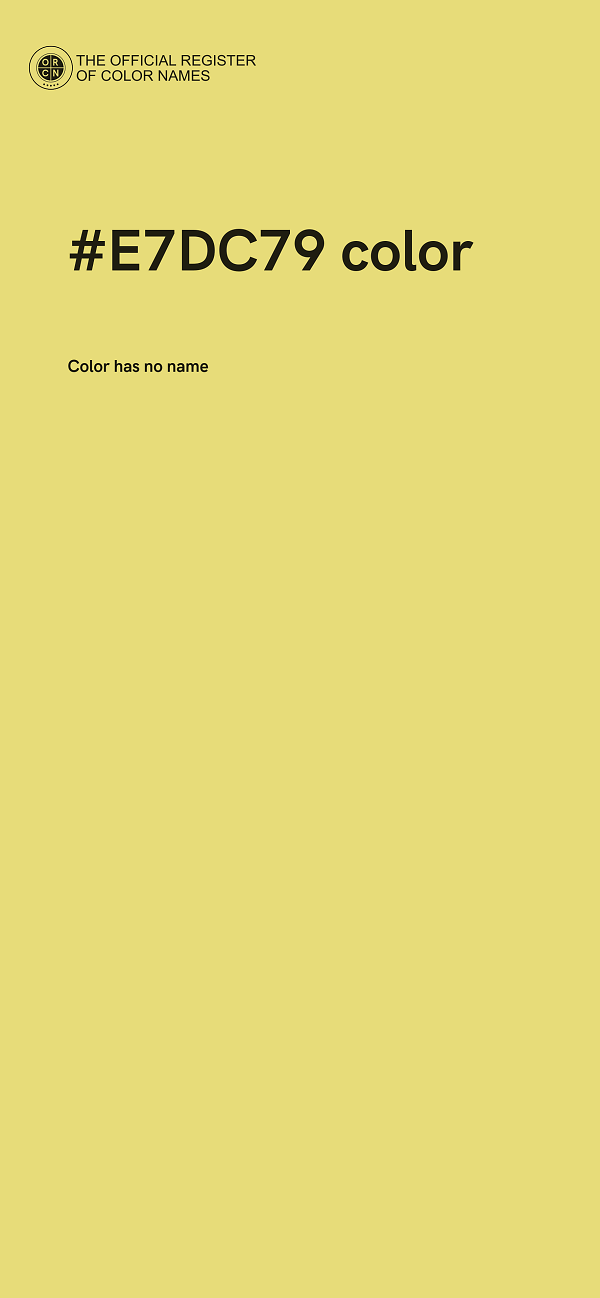 #E7DC79 color image