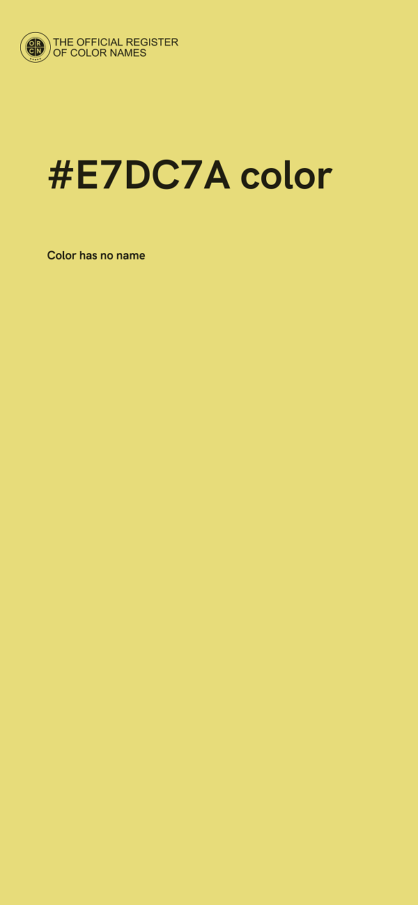 #E7DC7A color image