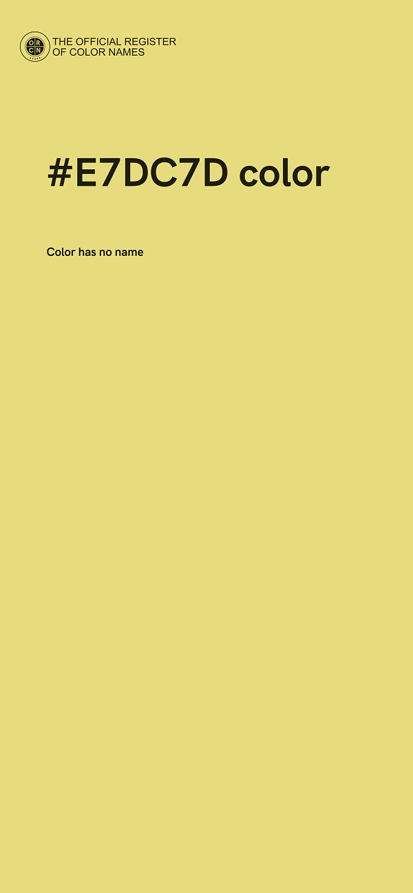 #E7DC7D color image
