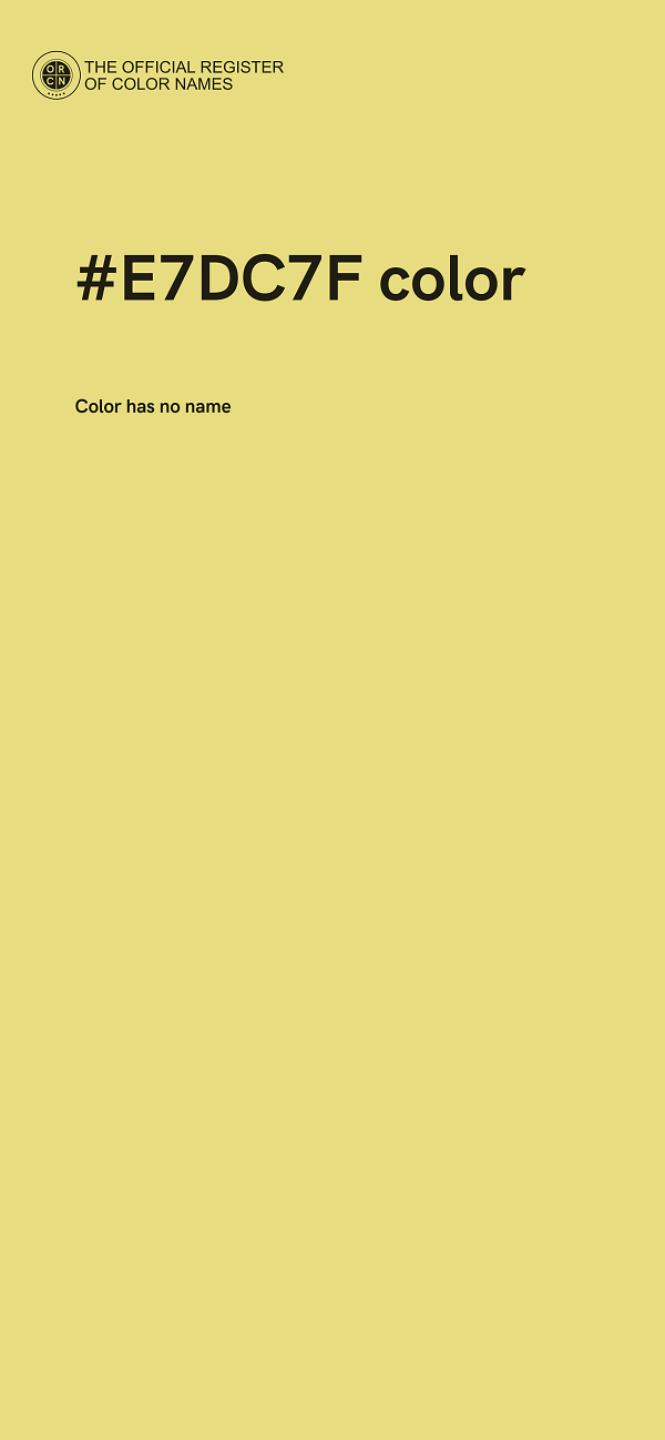 #E7DC7F color image
