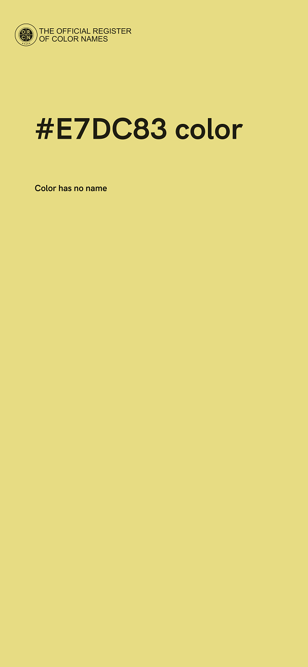 #E7DC83 color image