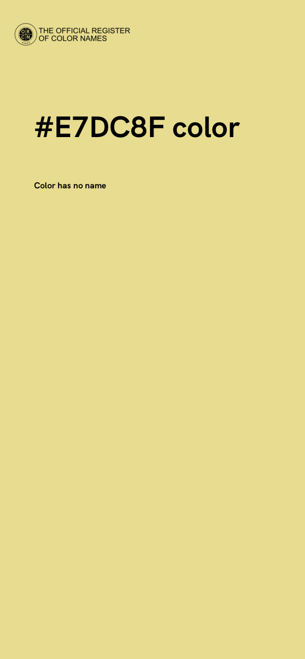 #E7DC8F color image