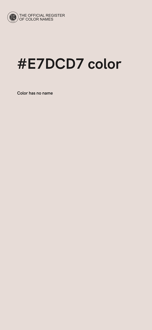 #E7DCD7 color image