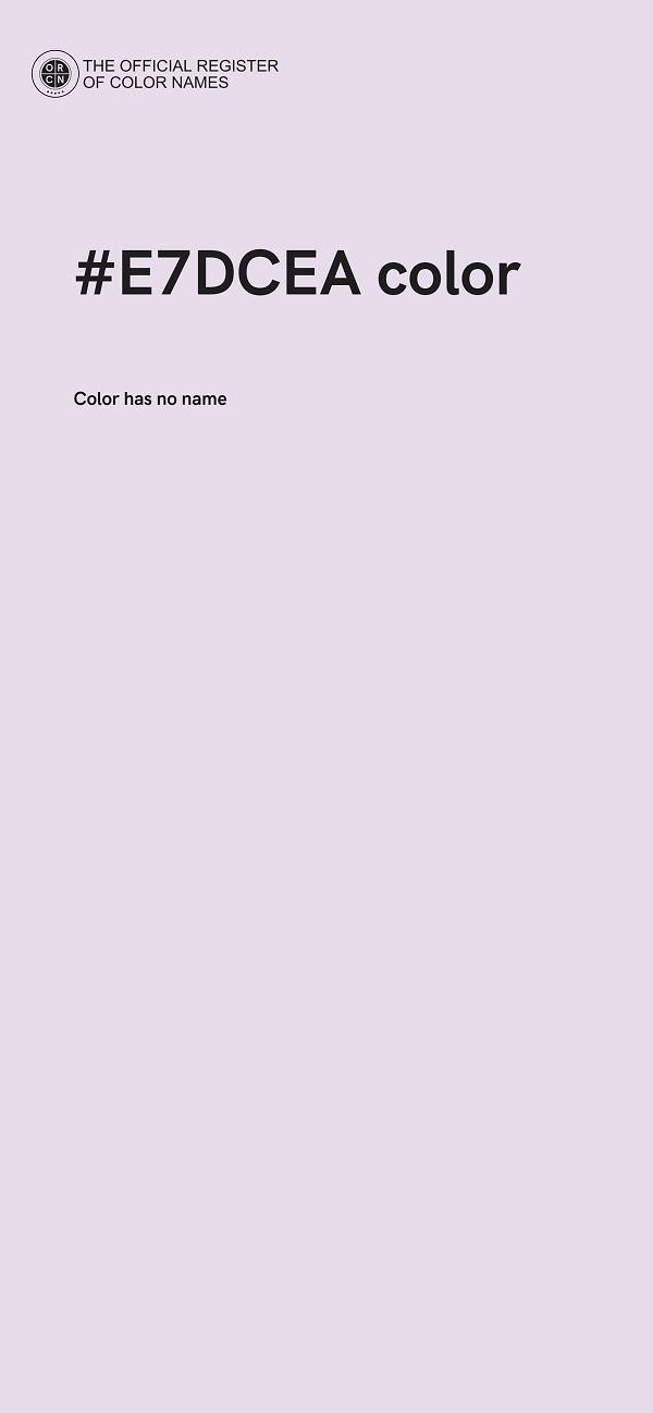 #E7DCEA color image