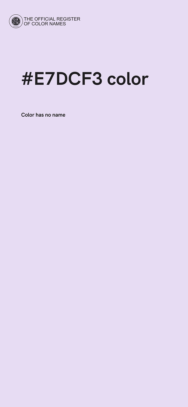 #E7DCF3 color image