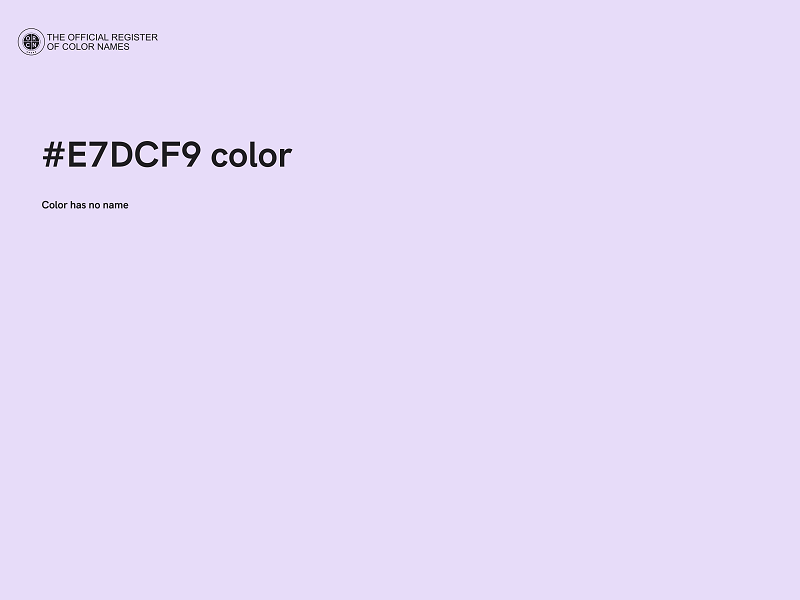 #E7DCF9 color image