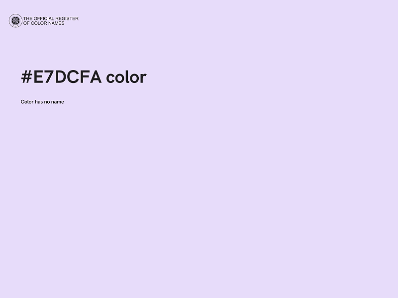 #E7DCFA color image