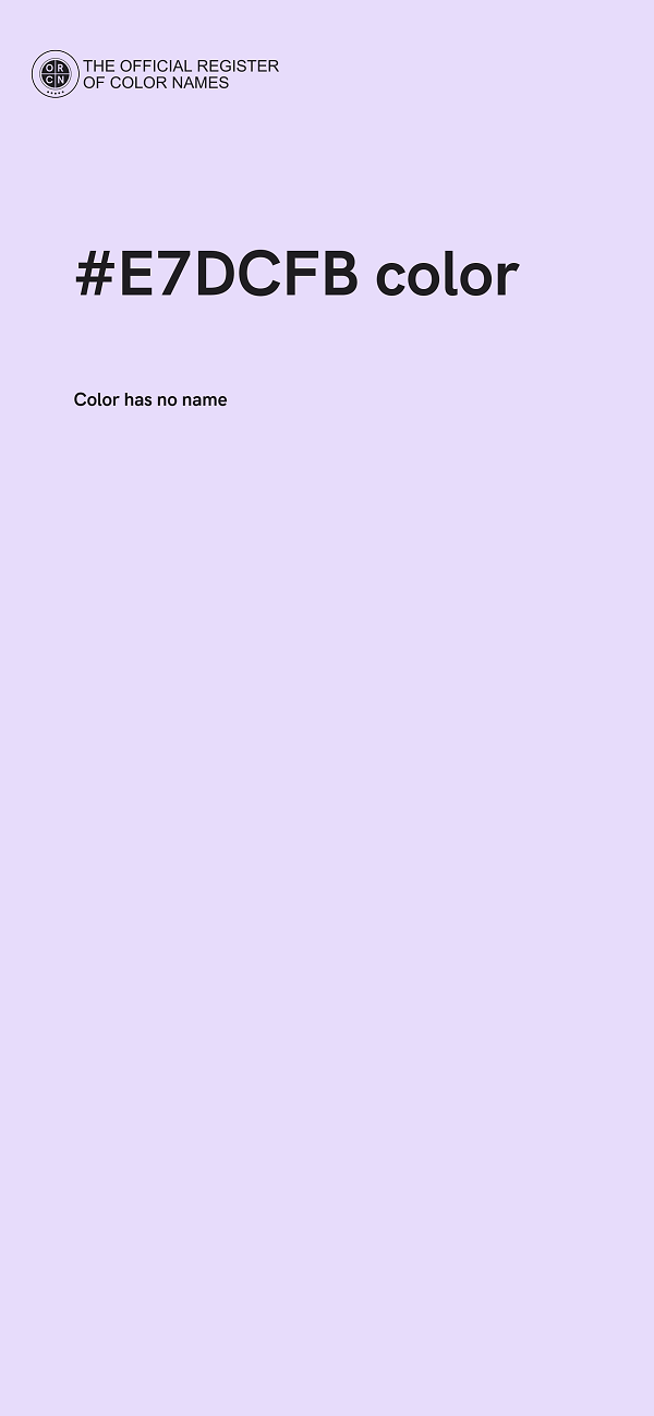 #E7DCFB color image