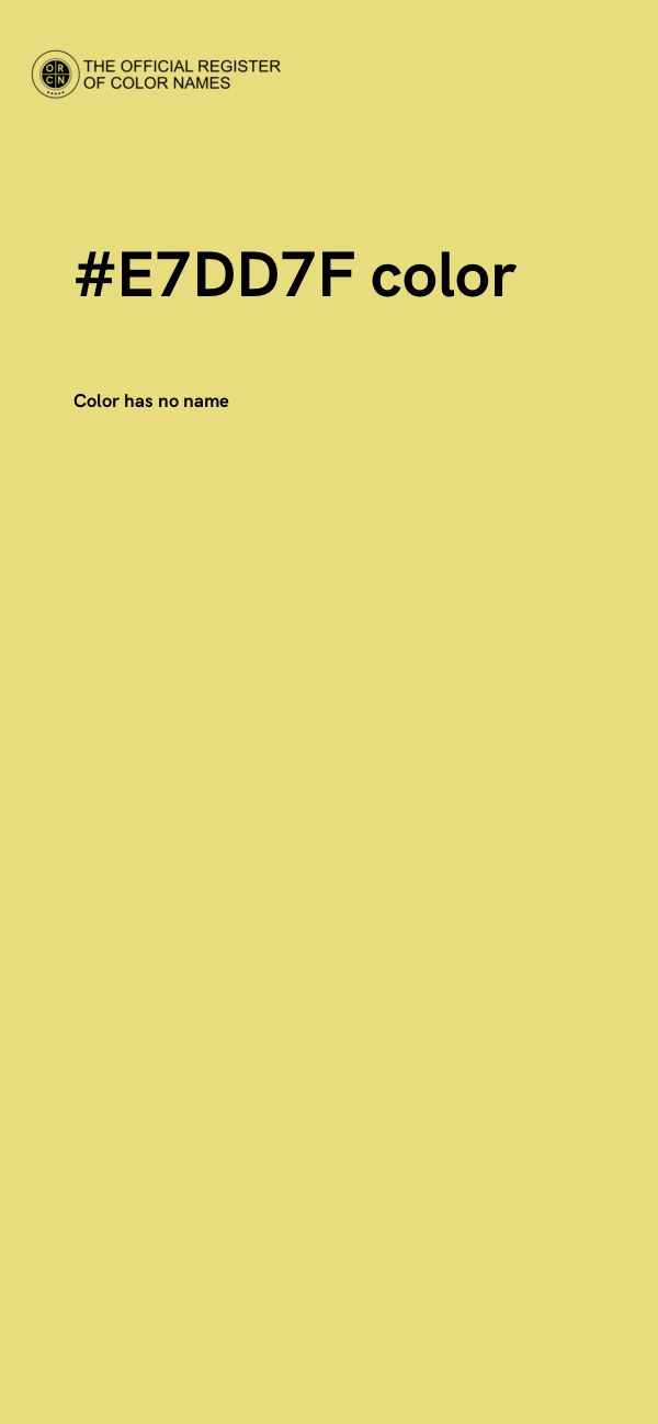 #E7DD7F color image