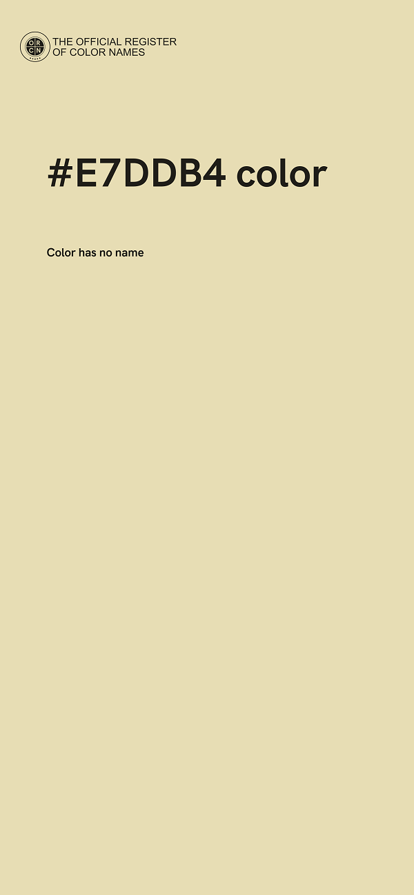 #E7DDB4 color image