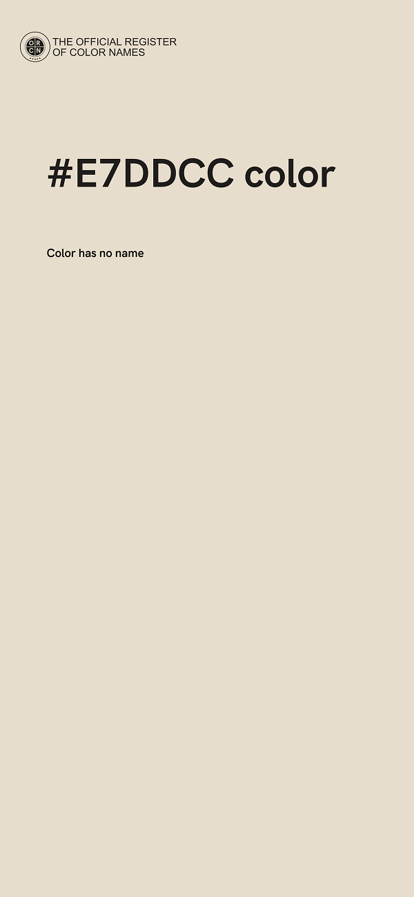 #E7DDCC color image