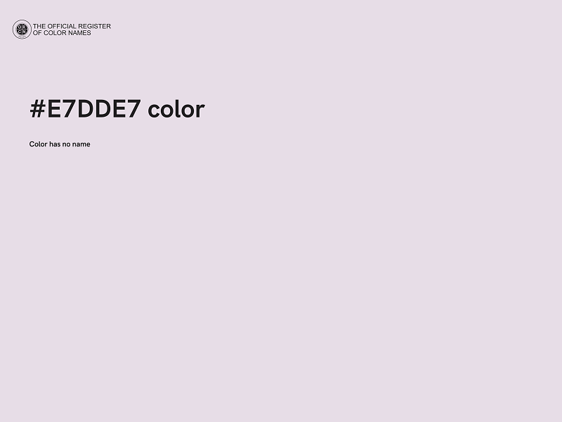 #E7DDE7 color image