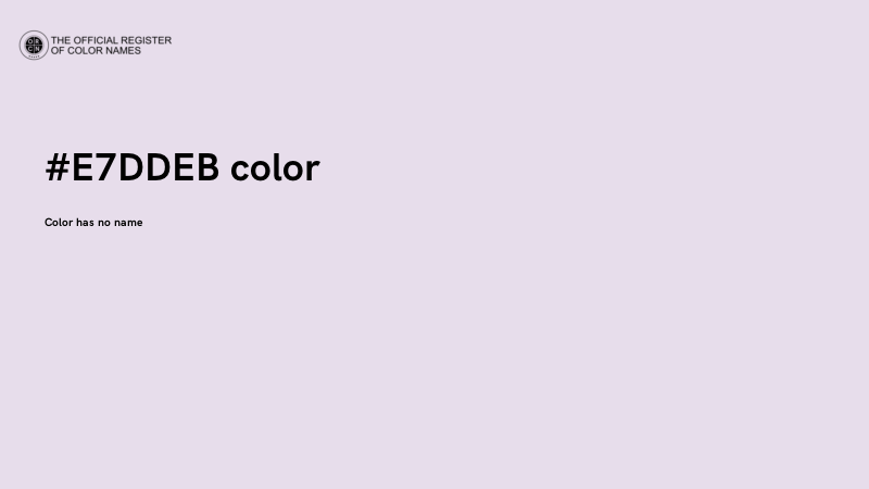 #E7DDEB color image