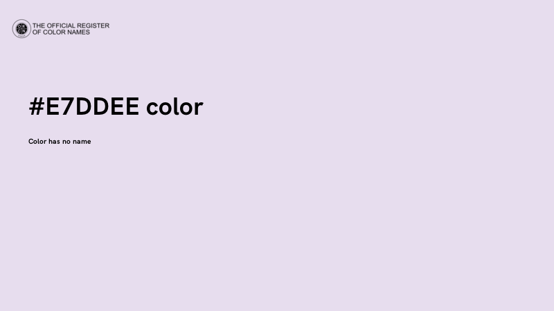 #E7DDEE color image