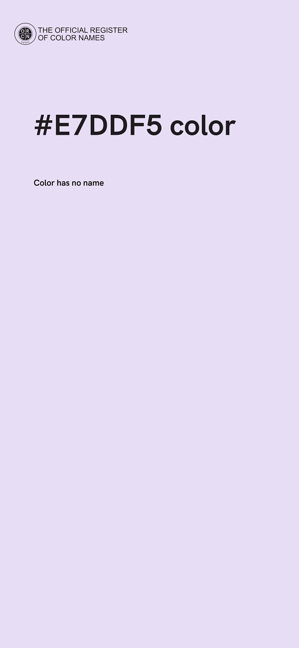 #E7DDF5 color image