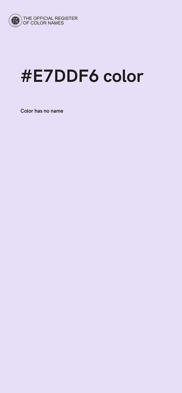#E7DDF6 color image