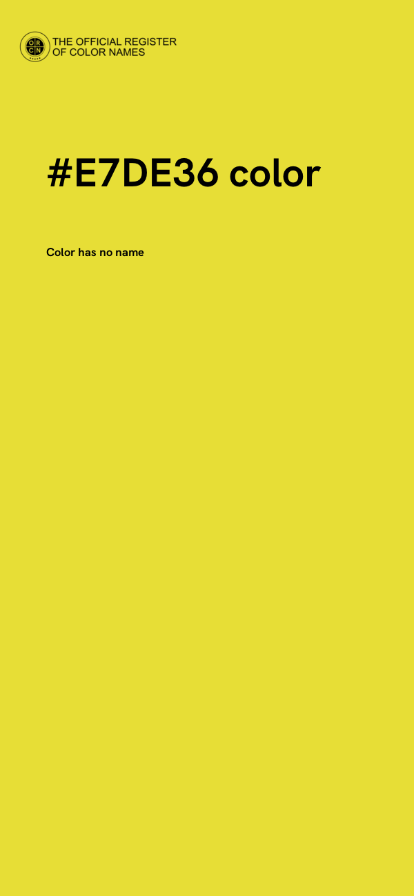 #E7DE36 color image