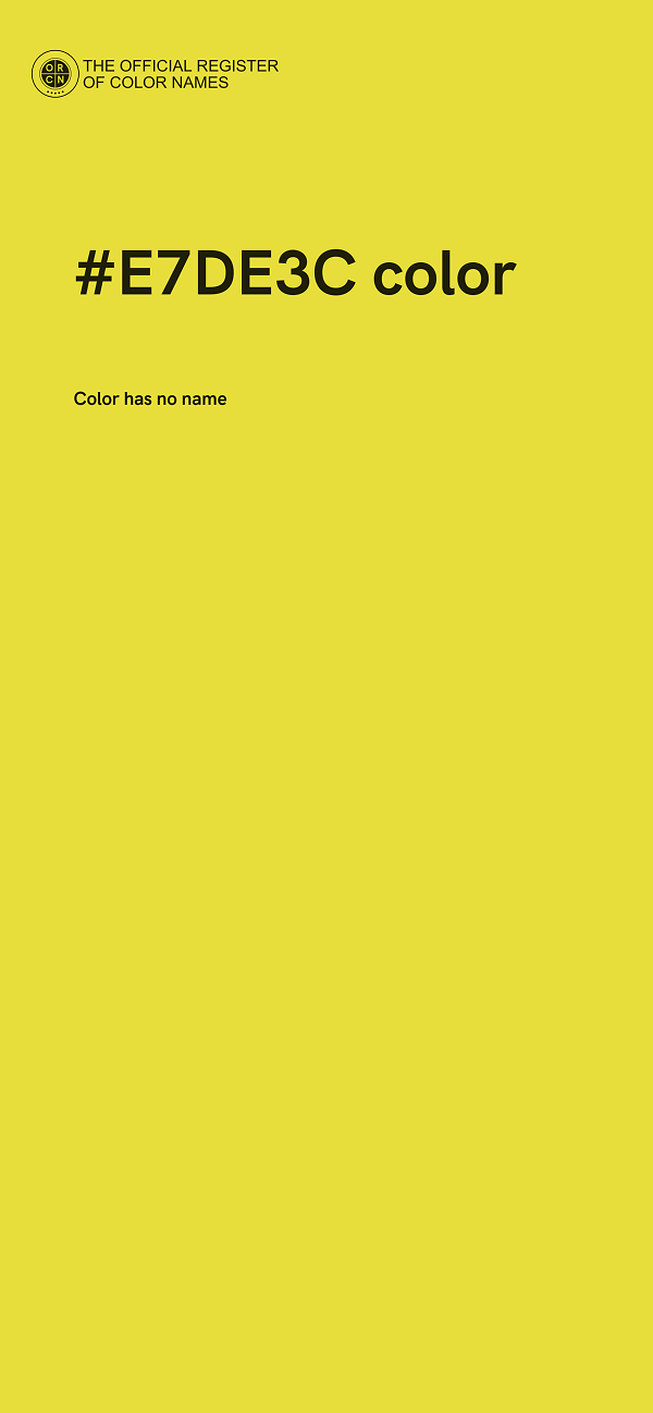 #E7DE3C color image