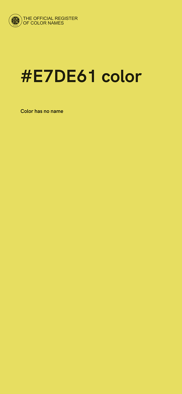 #E7DE61 color image