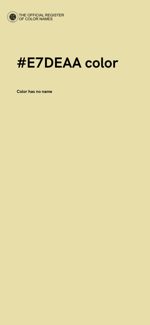 #E7DEAA color image