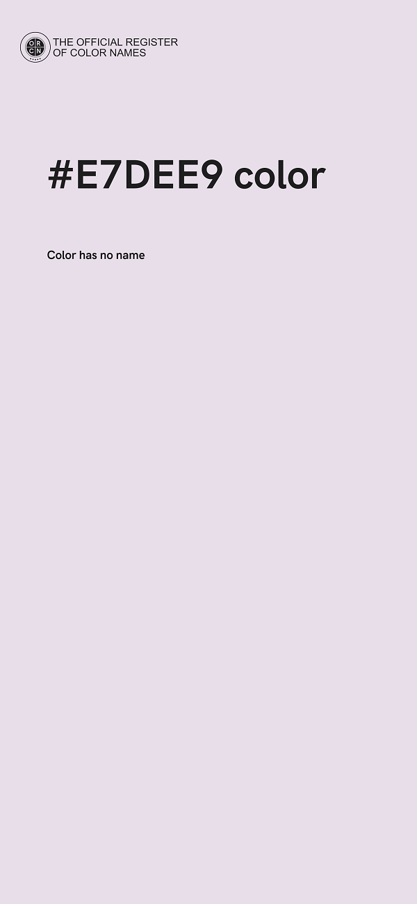 #E7DEE9 color image