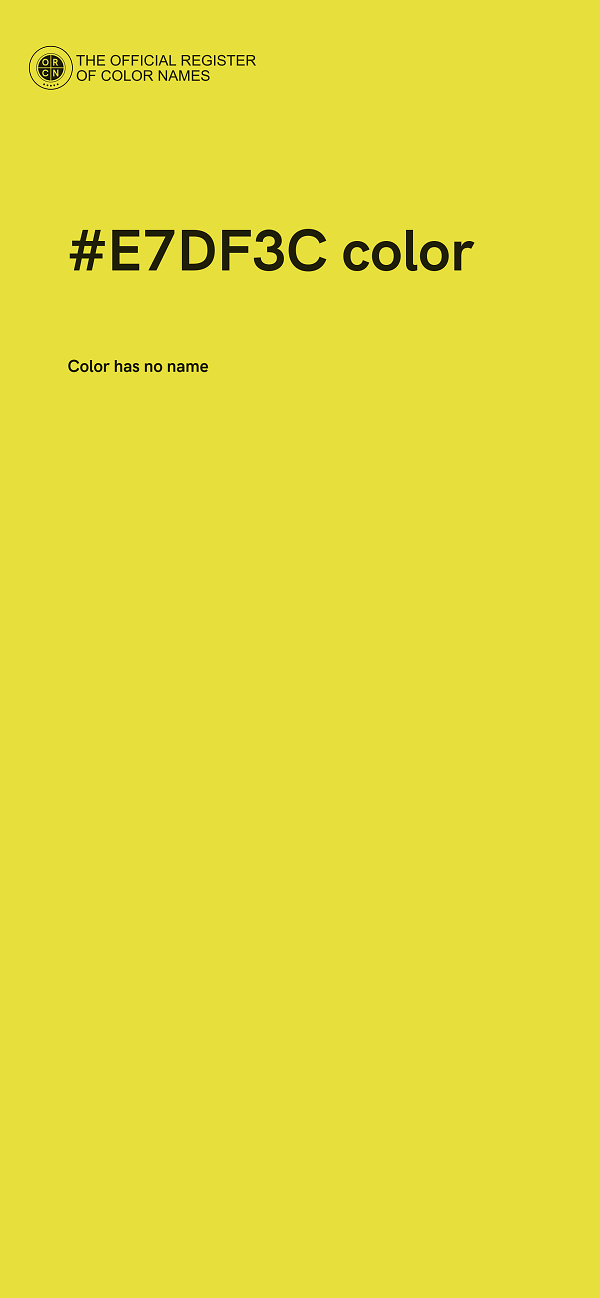 #E7DF3C color image