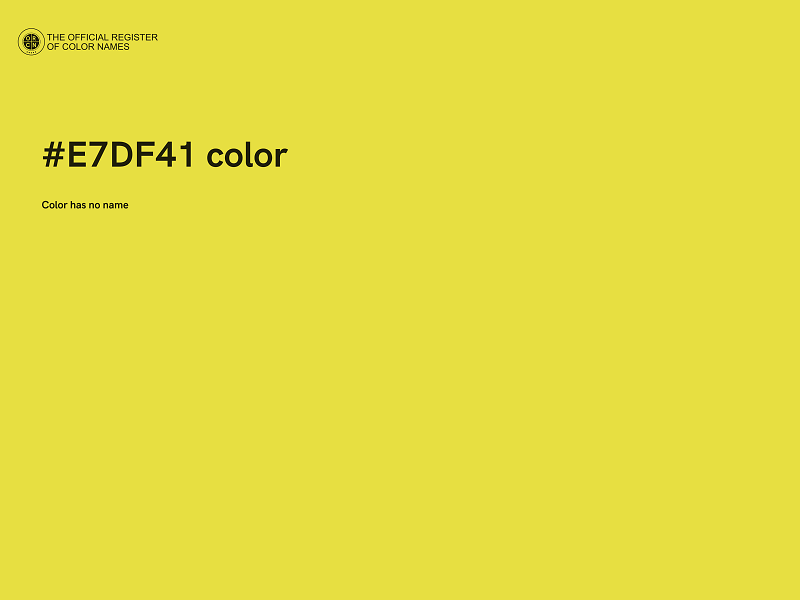 #E7DF41 color image