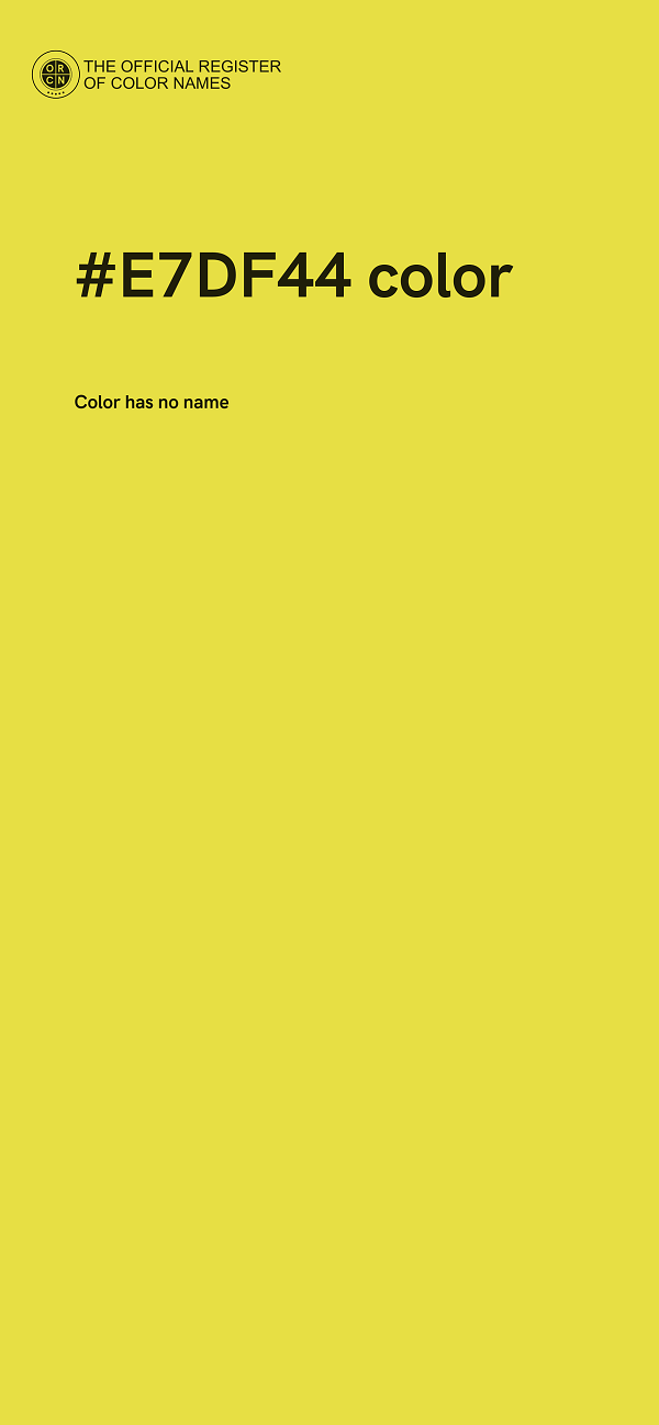 #E7DF44 color image