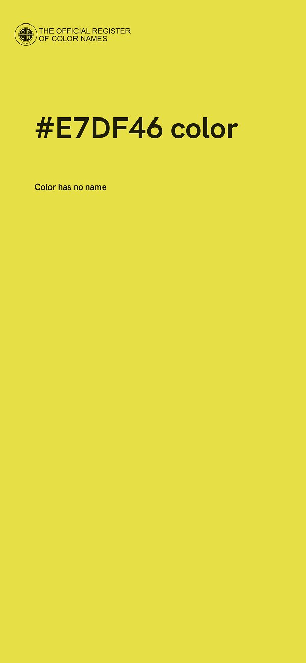#E7DF46 color image