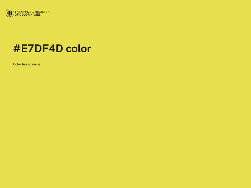 #E7DF4D color image