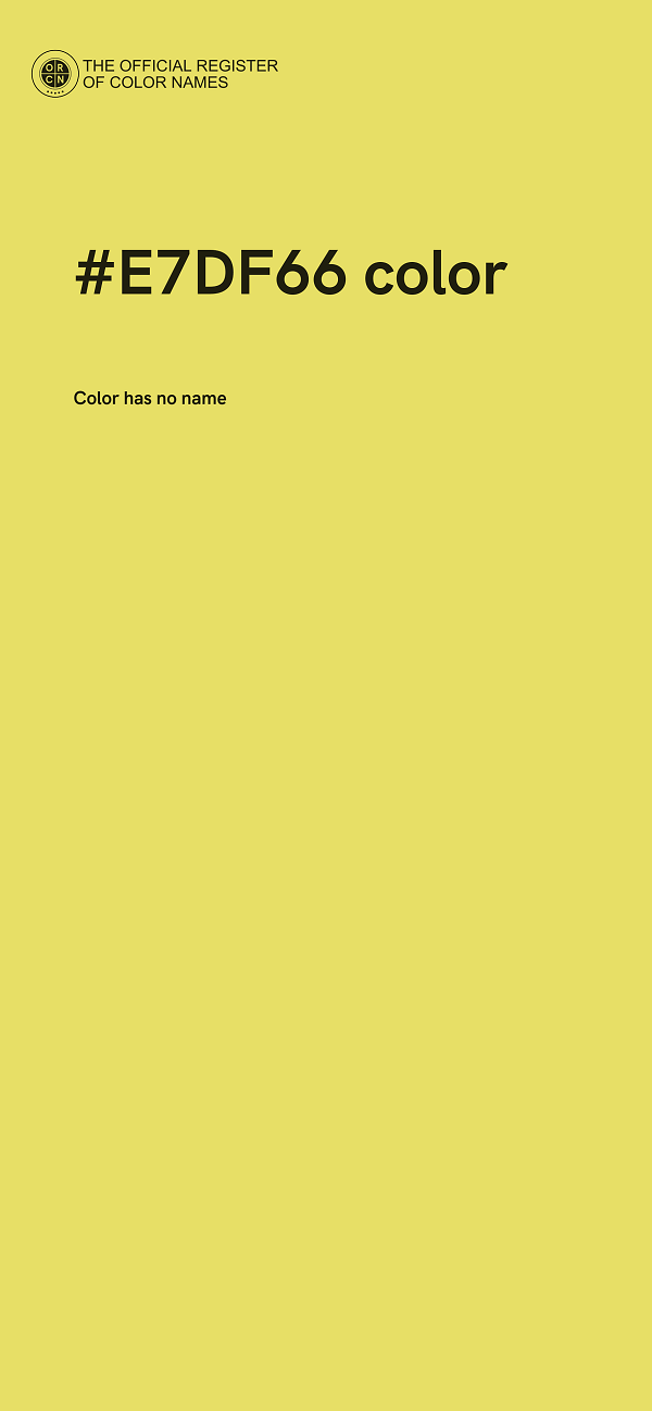 #E7DF66 color image