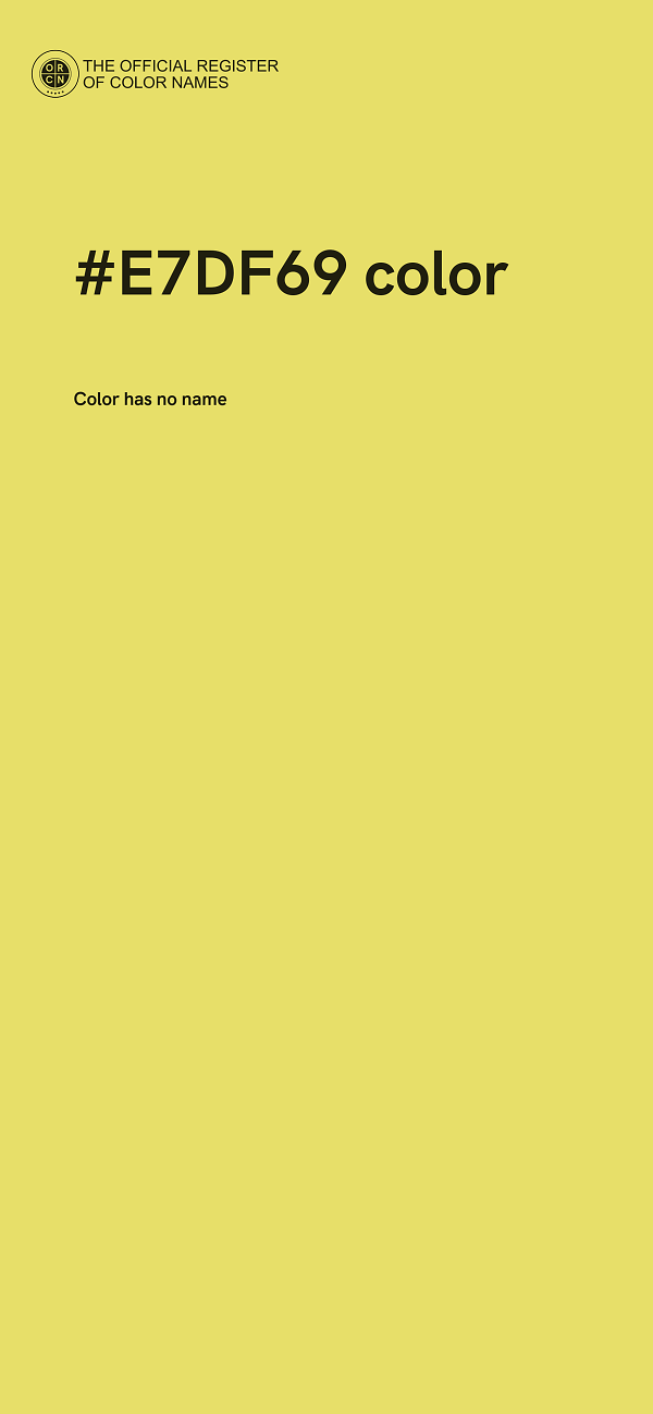 #E7DF69 color image