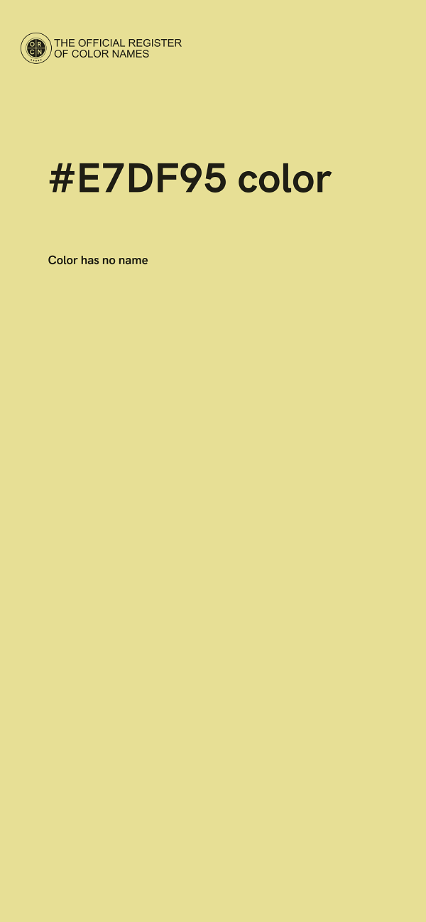#E7DF95 color image
