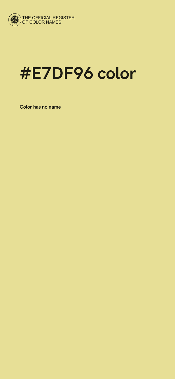 #E7DF96 color image