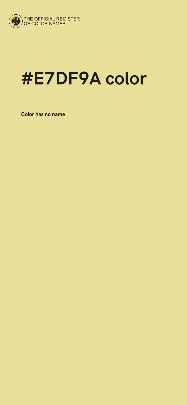 #E7DF9A color image