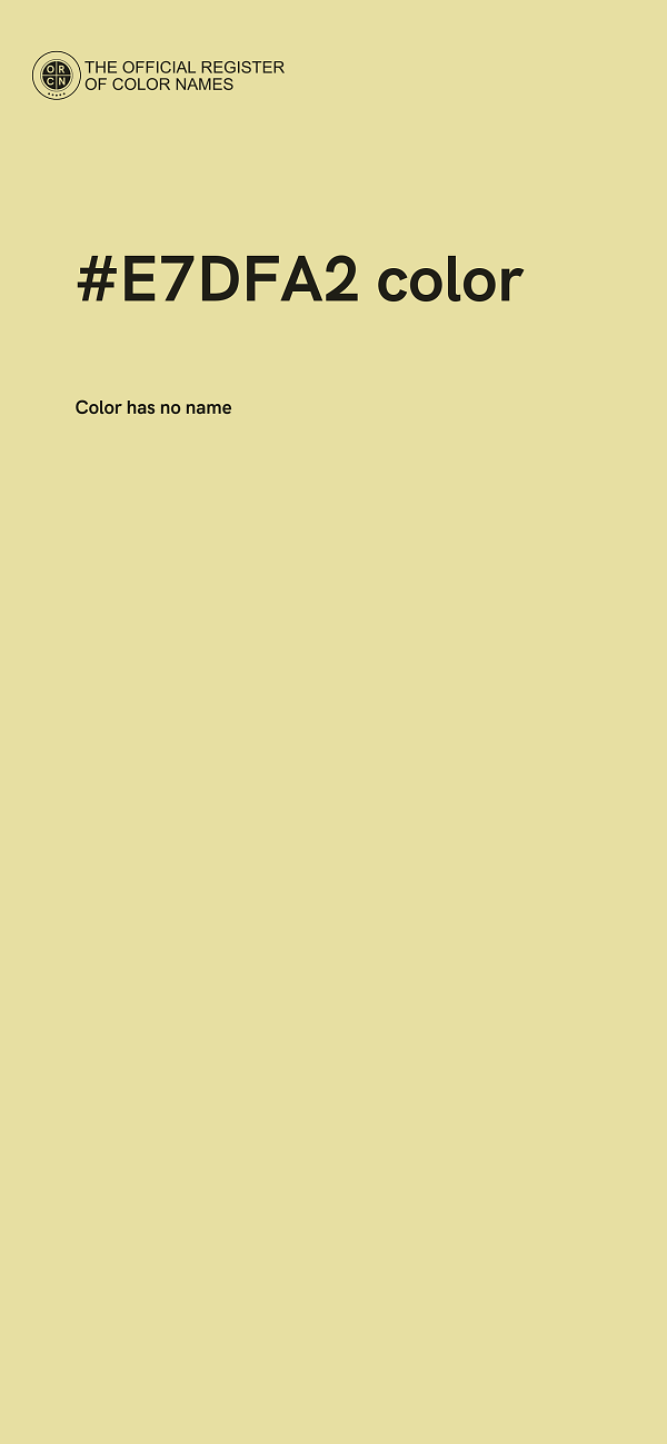 #E7DFA2 color image