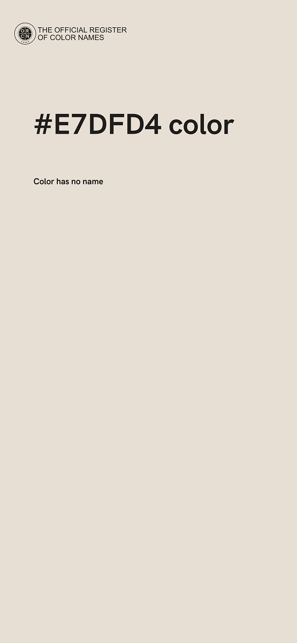 #E7DFD4 color image