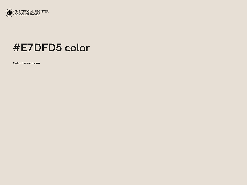 #E7DFD5 color image