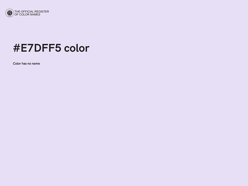 #E7DFF5 color image