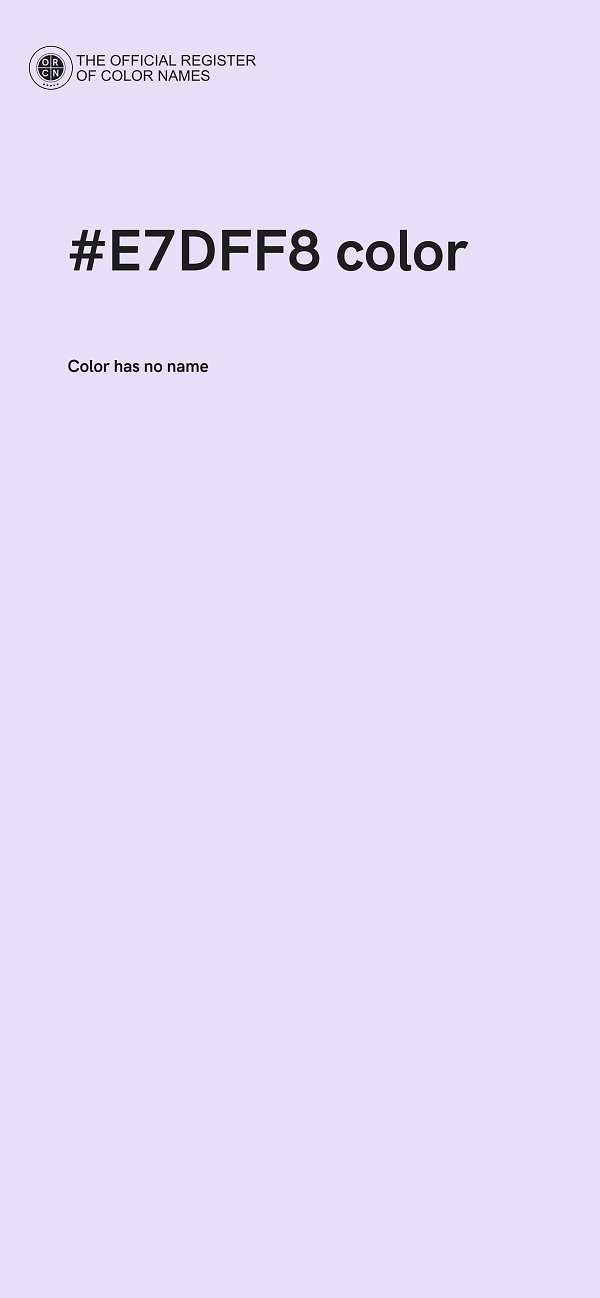 #E7DFF8 color image