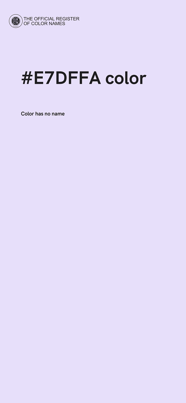 #E7DFFA color image